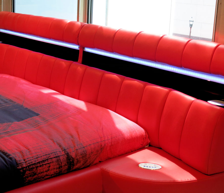 Detail-of-IQ-red-bed-with-ZayZay-duvet-cover-design-Rebeccas-passion-on-top