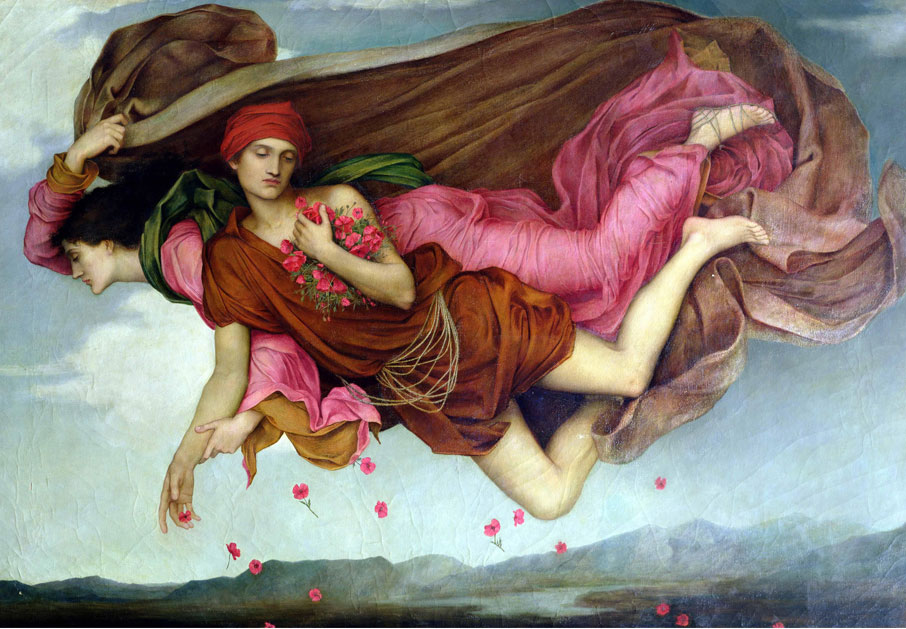 Night and Sleep painting of Nyx and Hypnos by Evelyn de Morgan (1878) Courtesy Wikimedia