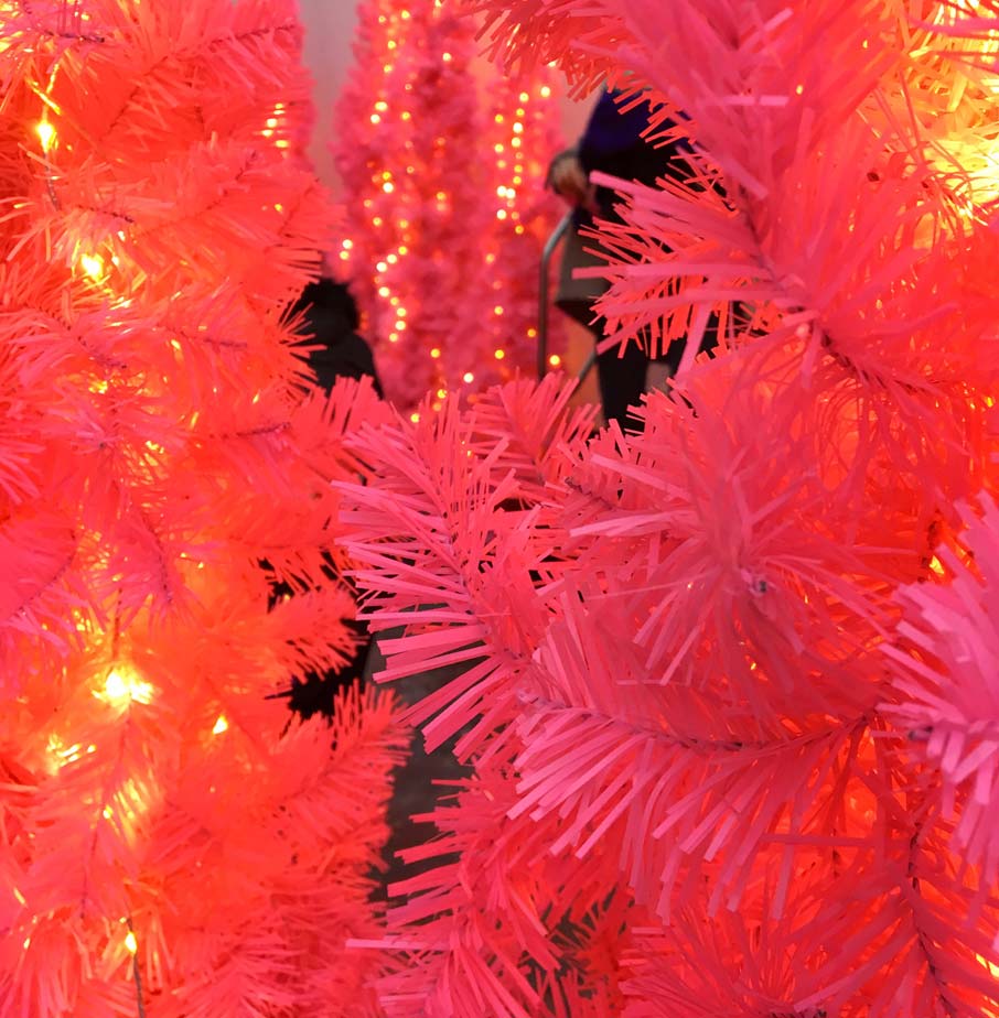 Pink-Christmas-tree-branches-at-Toronto-Christmas-Market