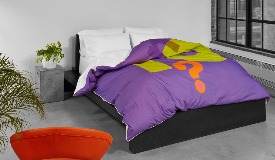 ZayZay-modern-home-decor-bedroom-purple-duvet-cover-orange-chair